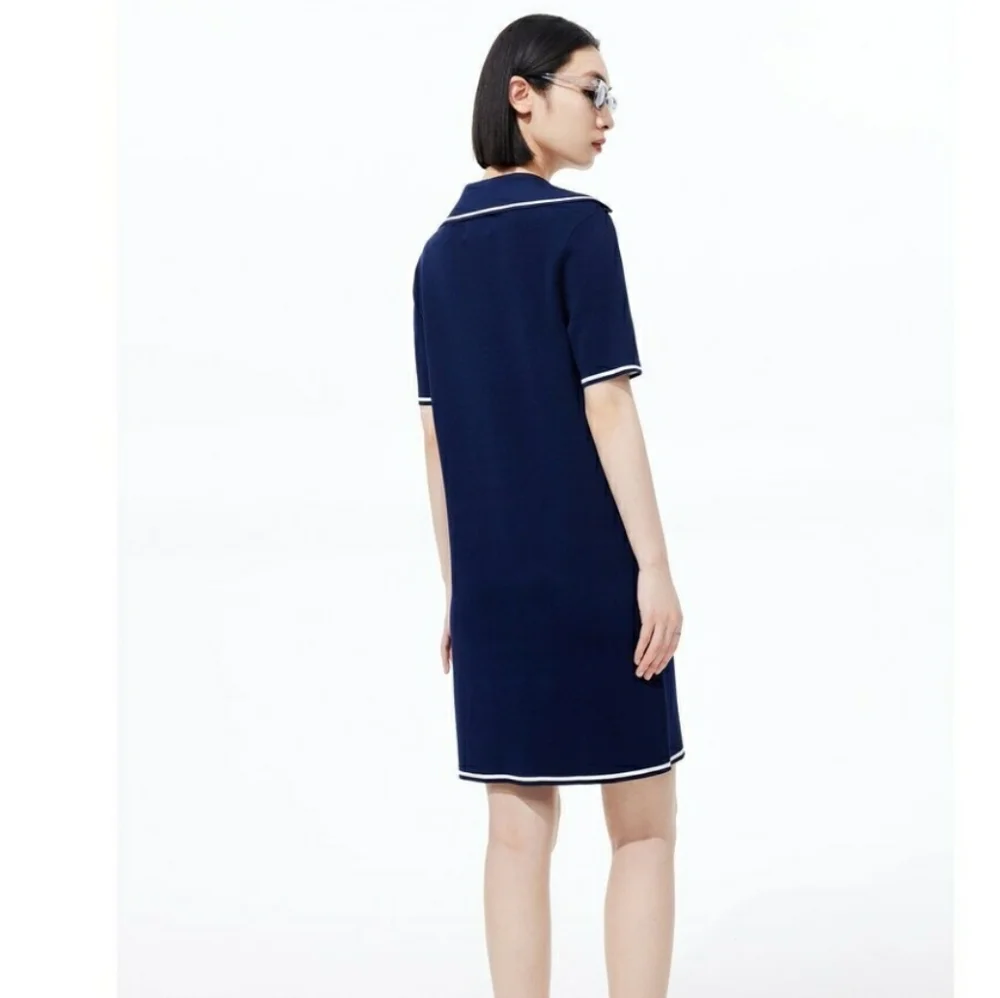 NWT Sailor navy knit dress medium - Picture 3 of 9